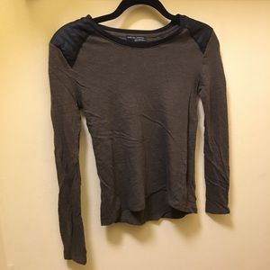 Zara long sleeve shirt in navy green